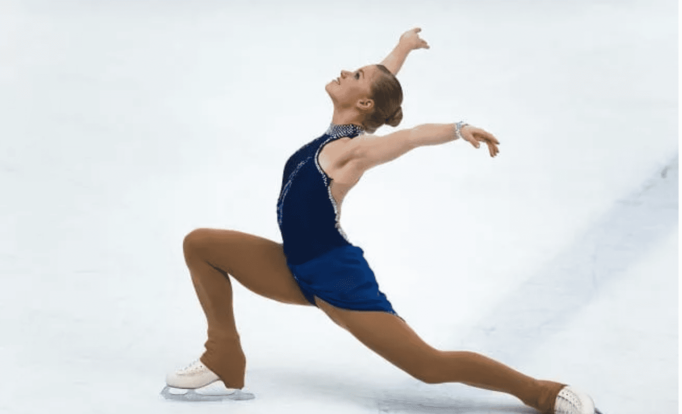 Figure skater performing her routine