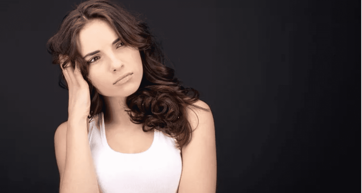 Young woman deep in thought