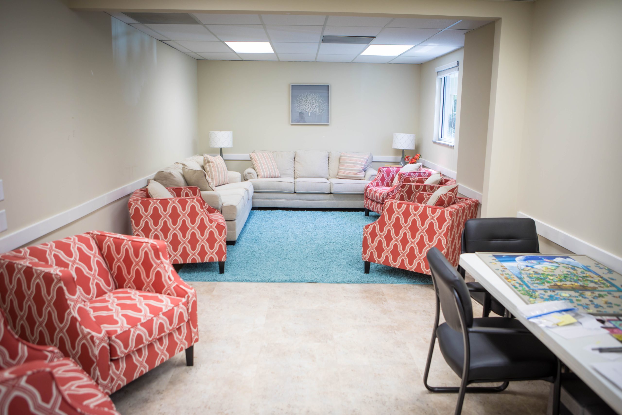 Tapestry Asheville Group room Group therapy room at Tapestry-Asheville